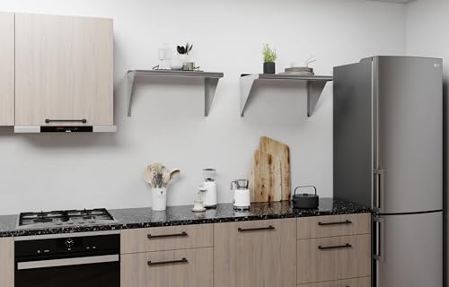 Image of AmGood 14 in. x 24 in. Stainless Steel Wall Shelf | NSF | Metal Shelving | Garage, Laundry, Storage, Utility Room | Restaurant, Commercial Kitchen