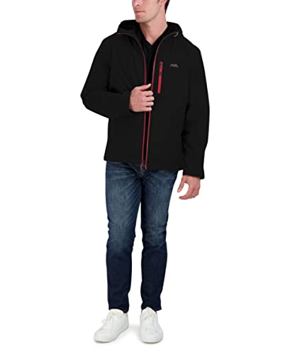 Image of HFX Men's Water Resistant Softshell Jacket Long Sleeve Zip Up Sherpa Lined Hooded Coat