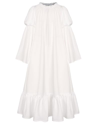 Scarlet Darkness Girls Renaissance Dress Medieval Peasant Long Sleeve Dresses2
