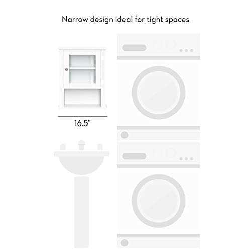 Riverridge Prescott Single Door Wall Cabinet, White #TOP6