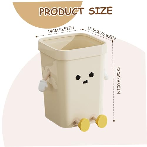 Bote de basura rectangular de plástico PP 7 litros miniatura 3
