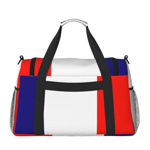 French flag print Personal Item Bag Large Duffel Bag Travel Bag Weekender Bag Gym Bag Tote Duffel bag2