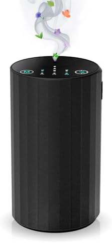 Waterless Essential Oil Diffuser Aromatherapy Scent Diffusers for Home Large Room, Bedroom, Car, Office, Desk, Battery Operated Mini Portable Air Freshener (Black)