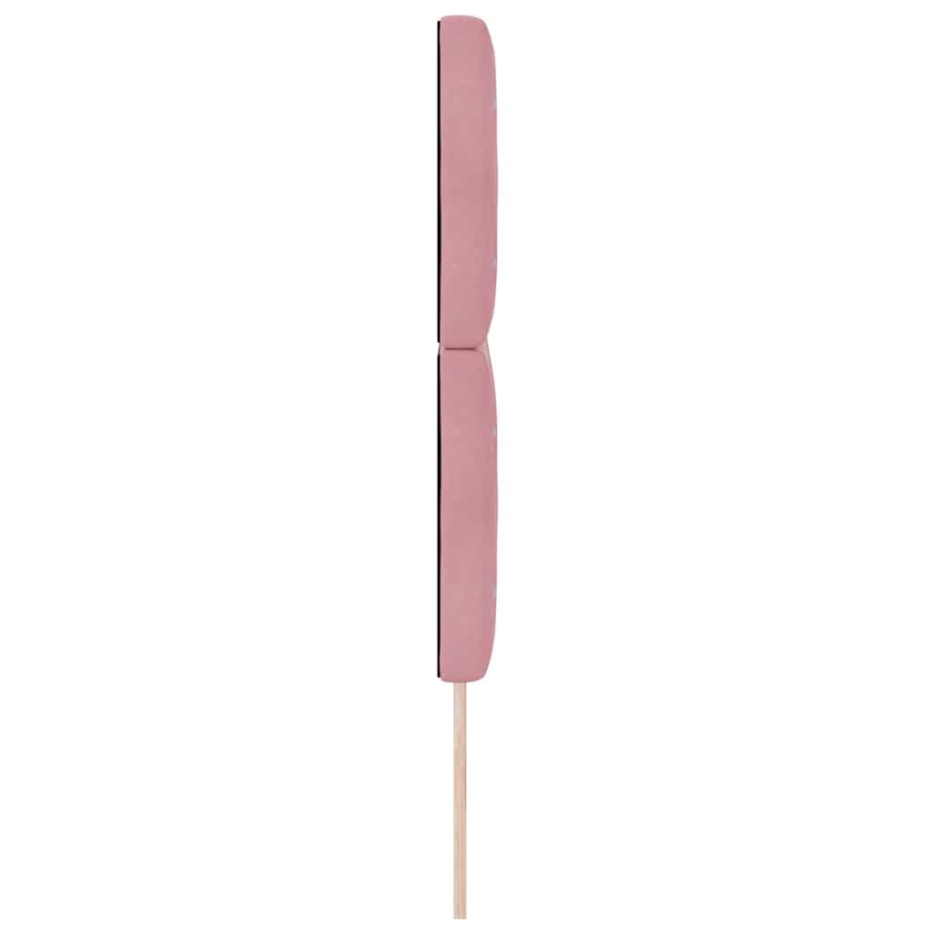 Cabecero rosa 144 cm terciopelo acolchado con marco de madera Altura ajustable Diseño moderno Acolchado resistente y duradero para dormitorio, cama doble y habitación de invitados