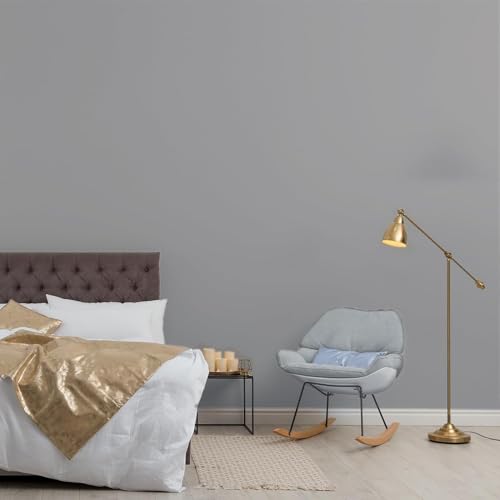 Image of Light Gray Peel & Stick Vinyl Contact Paper - Self Adhesive Removable Wallpaper for Kitchen Cabinet, Furniture, Countertop - Waterproof 2 x 20 Feet