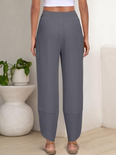Image of ANRABESS Womens Wide Leg Palazzo Capri Barrel Pants