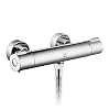 HOMELODY 40°C Duschthermostat Duscharmatur Armatur Dusche Duscharmatur mit Temperatureinstellung Brause Thermostatarmatur aus 59 Messing Bad Mischbatterie Chrom