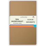 150 Brown Kraft Fiber 28/70 Pound Text (Not Card/Cover) Paper Sheets - 8.5 X 14 Inches - 70 Pound Weight  Legal|Menu Size - Rich Earthy Color with Natural Fibers - Smooth Finish