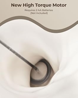 SIMPLETaste Milk Frother Handheld Battery Operated Electric Foam Maker, Black Drink Mixer with Stainless Steel Whisk for Cappuccino, Bulletproof Coffee, Latte