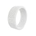 QALO Women's White Crosshatch Q2X Silicone Ring, Size 7