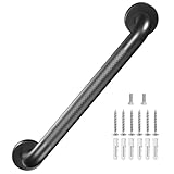 Metal Industrial Stairs Grab Wall Handrail Staircase Steps Indoor Exterior Outdoor Deck Hand Rail Safety Grab Bar Handle for Stairs Bars Wall Elderly Grab Frame Pipe (12 Inch 1 Pack Anti-Slip)