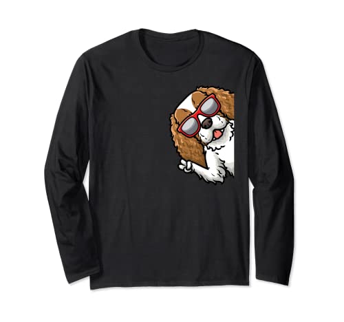 Cavalier King Charles Spaniel Perro Desde El Lado Manga Larga