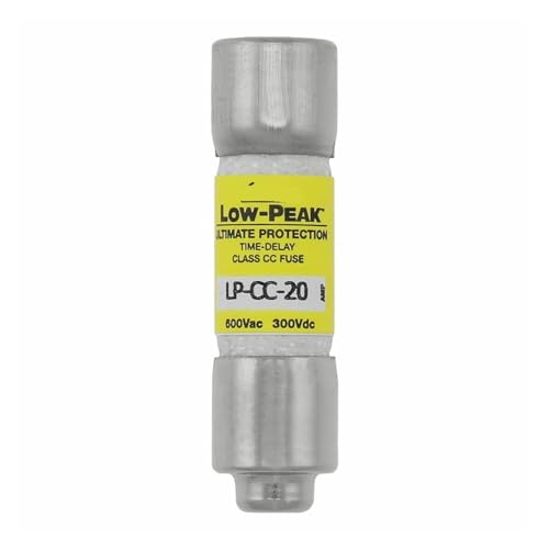 Fusible LP-CC-20 600V 20A temporisé de classe CC dimensions 10x38mm pour circuits électriques