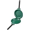Omelette Pan, Nonstick Double Side Ceramic Coating Flip Frying Pan - Easy Flip Pancake Maker (Green)