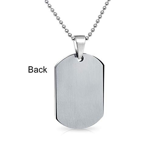 Collar de alerta médico personalizable tipo dog tag de acero para cuidar a sus seres queridos 2