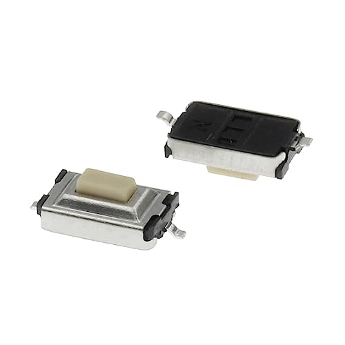 Microinterruptor táctil 3X6X2.5 SMD con botón blanco para circuitos electrónicos 100 Uds