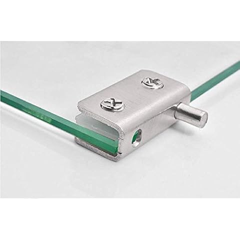 [2 Pieces] Frameless Glass Door Hinge Stainless Steel Glass Door Pivot Hinge Glass clamp Cover