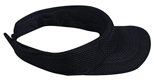 Zacharias Unisex Net Sunshade Visor Tennis Cap White & Black Pack of 2 Free Size