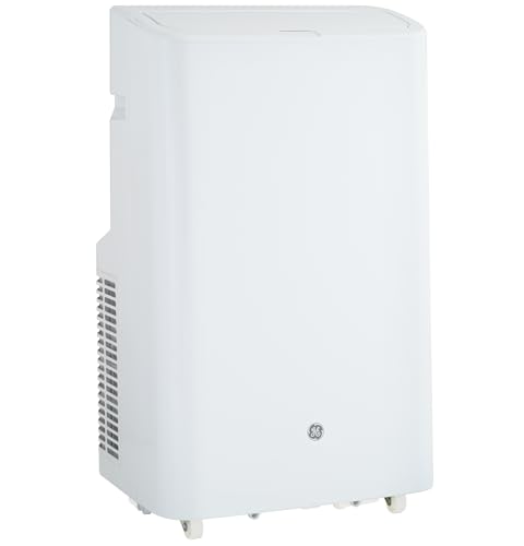 GE 8,000 BTU Smart Portable Air Conditioner, Compact 3-in-1 AC with Dehumidifier & Fan, Cools Rooms up to 350 Sq Ft, No-Drain Auto Evaporation, WiโFi, Alexa/Google, Window Kit Included
