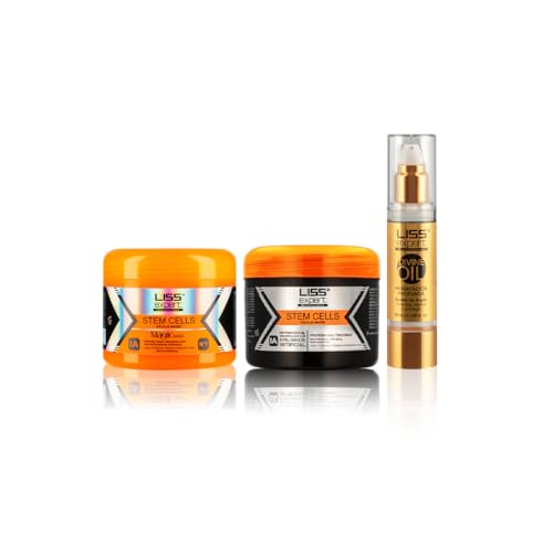 Liss Expert Kit Alisado Células Madre Team Magic 250 ml + Mascarilla Magic IA 250 ml + Divine Oil 50 ml – Liso Profesional, Nutrición Profunda y Control del Frizz