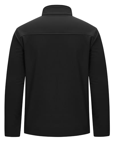 33,000ft Men's Waterproof Softshell Jacket Warm Fleece Lined Windbreaker Lightweight Soft Shell for Travel Hiking Golf2