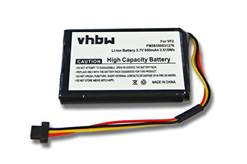 Batterie LI-ION 950mAh pour Tomtom One 125, 125, 130, 130s, N14644 Canada 310, Traffic Europe 31 4EE0.001.03 remplaçant Les modèles VF2, FM58350631376