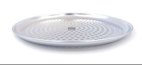 Image of Prime Bakers and Moulders Aluminium Perforated Pizza Tray for Oven, Round (Aluminum, 11 Inch)