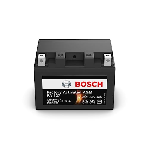 Bosch FA127 - Batteria AGM per motocicli - 12V 210A 11Ah - Adatta per moto, motociclette, enduro, scooter, quad, moto d'acqua - Compatibile M6012, BTZ12S