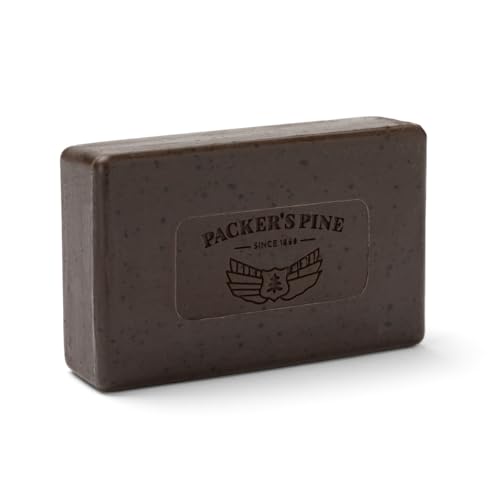 Packer's Pine Tar Scrub Soap | The Original Mens Body Soap Made With Natural Pine Tar and Pine Oils | All Natural Mens | Paraben, Sulfate, and Creosote Free (3 Pack)