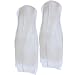 Bags for Less White Wedding Gown Travel and Storage Garment Bag Soft, Breathable, Durable, Rip and Water Resistant Material Large Size with 10 inch Gusset Clear Vinyl Pouch for Labeling… (2 Pack)