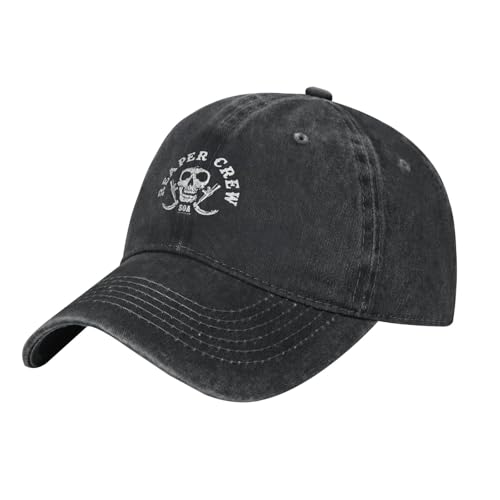 kenwozi Reaper Crew Baseball Cap Mens Vintage Washed Dad Caps Adjustable Cotton