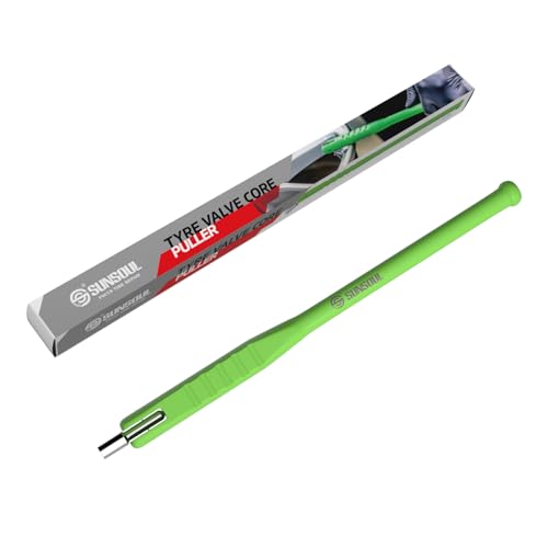 SUNSOUL Tire Valve Stem Puller,Installer Tool, Tire Valve Core Removal Tool, Tire Valve Insertion Tool 12” Length, Green