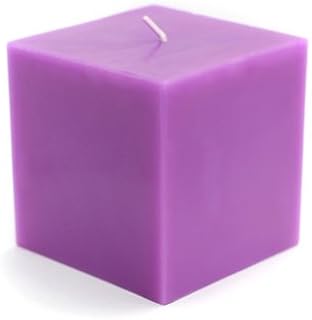 Zest Candle CPZ-133-12 3 x 3 in. Purple Square Pillar Candles -12pcs-Case- Bulk