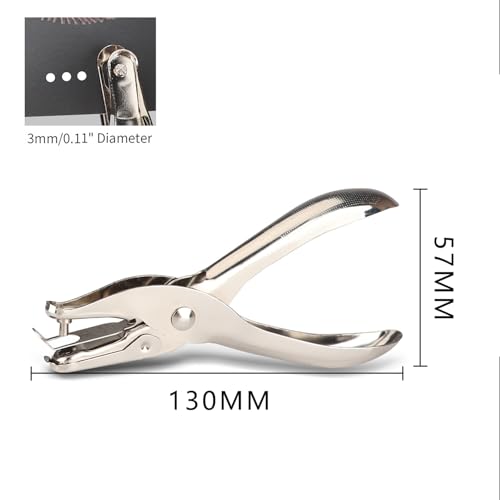 Einzellochstanze,Metall Stanzzange,Rundloch Lochzange, Lochdurchmesser 3 mm,Handmotivstanzer Lochstanzer für DIY Papier, Fotos, Grußkarten, Karten