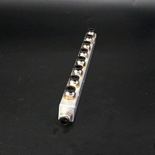 Push Fit 8mm 8 Way 10 Port Pneumatic Quick Connector Air Compressor Fitting Manifold Splitter