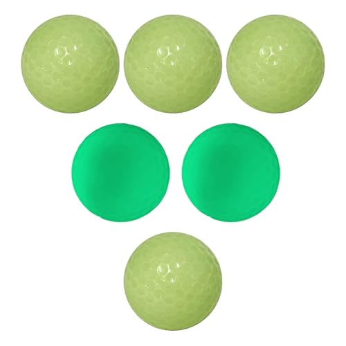 QinCiao Luminous Golf Ball Automatic Light Absorption Glow Ball Long Lasting Bright for Night Golf Game 6pcs One Size