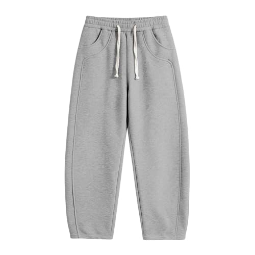 Boys Barrel Sweatpants, Wide Leg Athletic Elastic Waist Baggy Track Pants - image 3