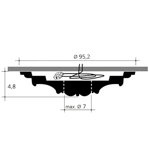 Rosace R64 Orac Ø 95,2 cm en mousse de polyuréthane rigide prétraité - 4