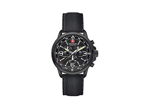 Swiss Military 6-4224.13.007 - Reloj de pulsera hombre, piel, color negro