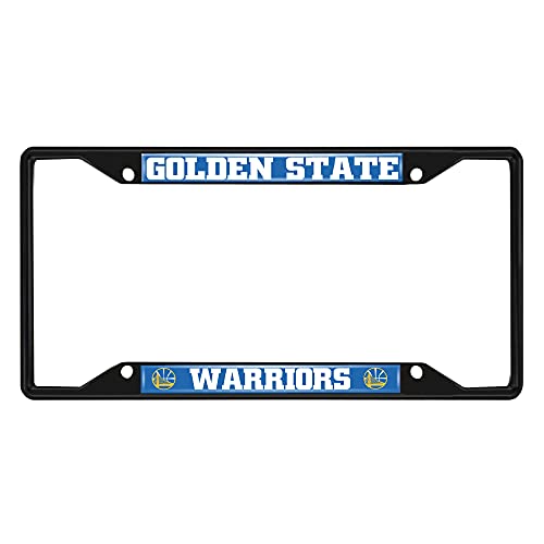 Cadre de plaque d'immatriculation Golden State Warriors métal noir anti-corrosion