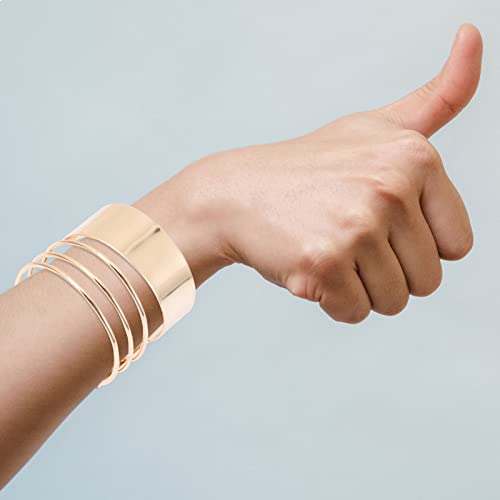 Bracelets ouverts réglables avec structure robuste en lot de 4 pièces