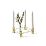 F OG H OF SCANDINAVIA Celebrate Link Candlestick with Four Glasses Gold (28520)