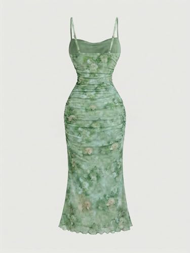 Image of GORGLITTER Women's Floral Spring Summer Wedding Guest Dress Bridal Shower Cocktail Tea Party Beach Midi Sun Dress 2026