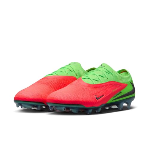 Nike Phantom 6 Low Elite Erling Haaland HQ2332 Chaussures de Football pour Gazon Normal, Hot Punch Black Green Strike, 42.5 EU