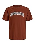 JACK & JONES Jjecaleb Varsity tee SS O-Neck Noos Pls - Talla Extra, Burnt Henna., 6XL
