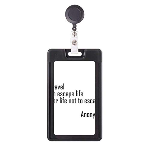 Étui rétractable pour badge We Travel Not Escape Life parfait pour le bureau et les déplacements