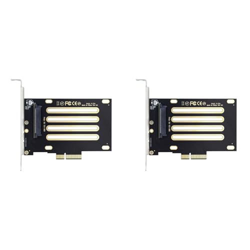 Adaptador NVMe PCIe SSD U.3 dual para placa base con ranura PCIe 4.0 X4 y conector SFF-8639 A