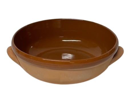 Casserole bordée en terre cuite semi-émaillée 29 x h 9,5 cm
