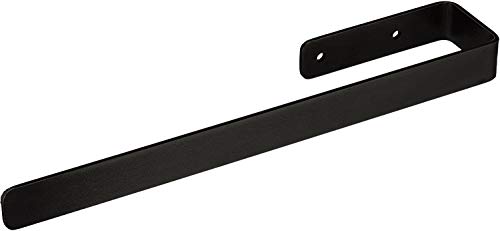 Handtuchhalter – Handtuchhalterung aus Edelstahl in Schwarz – Zum Anschrauben – Ideal für das Bad oder die Küche – 36x6,5x3cm (BxHxT)