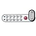 CODELOCKS KL1006KIT-SG LH Silver Grey Finish Zinc Alloy KitLock Electronic Cabinet Lock, Upgraded Batteries, Horizontal Left Hand, 3/8"-1 1/8" Spindle Length